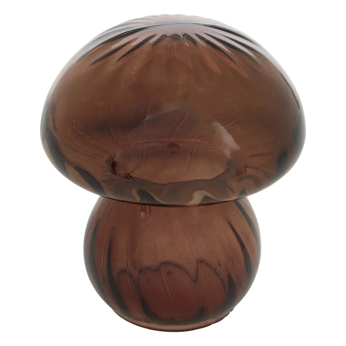 Champignon Déco en verre Gallipoli Marron Foncé
