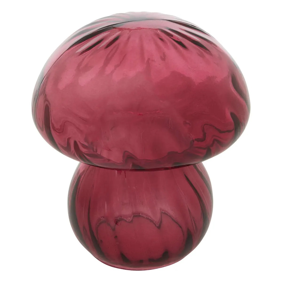 Champignon Déco en verre Gallipoli Prune