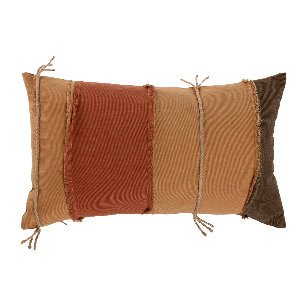 Coussin coton Gabriela Brun et Terracotta 50x30cm