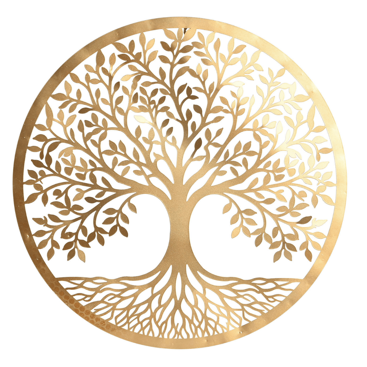Déco murale ronde métal Raynong Arbre de Vie Doré D60cm