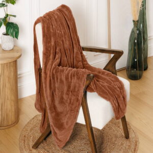 Plaid jacquard sherpa Nicastro Ambre 170x130cm