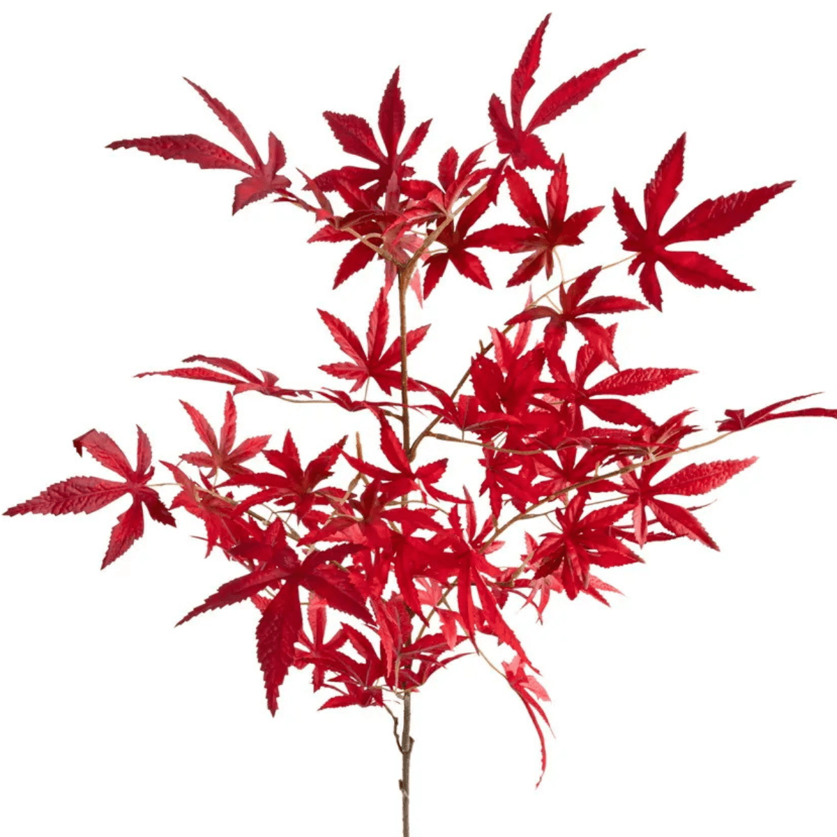 Tige Feuillage Artificiel Automnal Erable Eboli Rouge H102cm