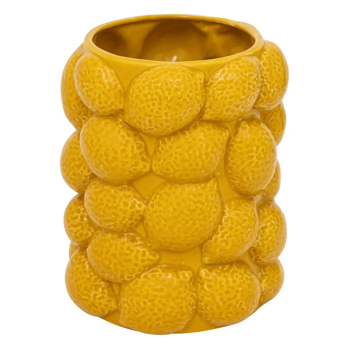 Vase céramique citrons Pomezia Jaune H18cm