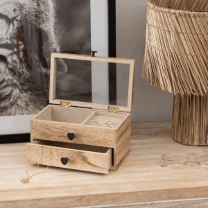 Boite à Bijoux bois Nature Austina – Beige