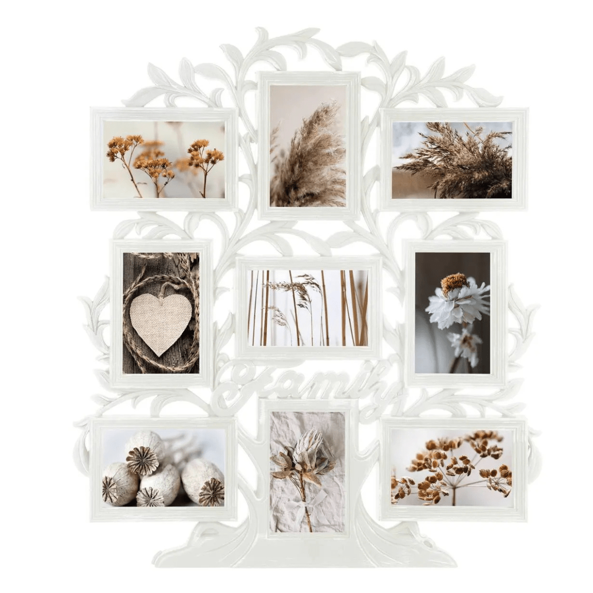 Pêle-mêle 9 photos Family Bretnas Blanc 61x53cm