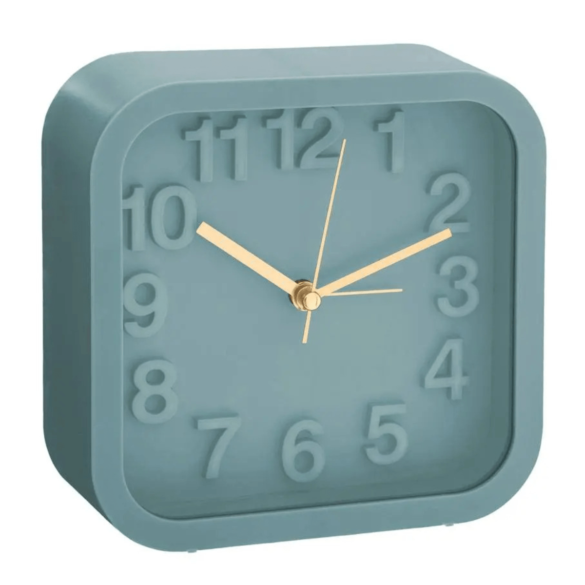 Réveil design Baclinos carré Bleu 13x13cm