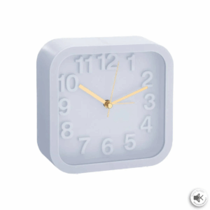 Réveil design Baclinos carré Gris 13x13cm