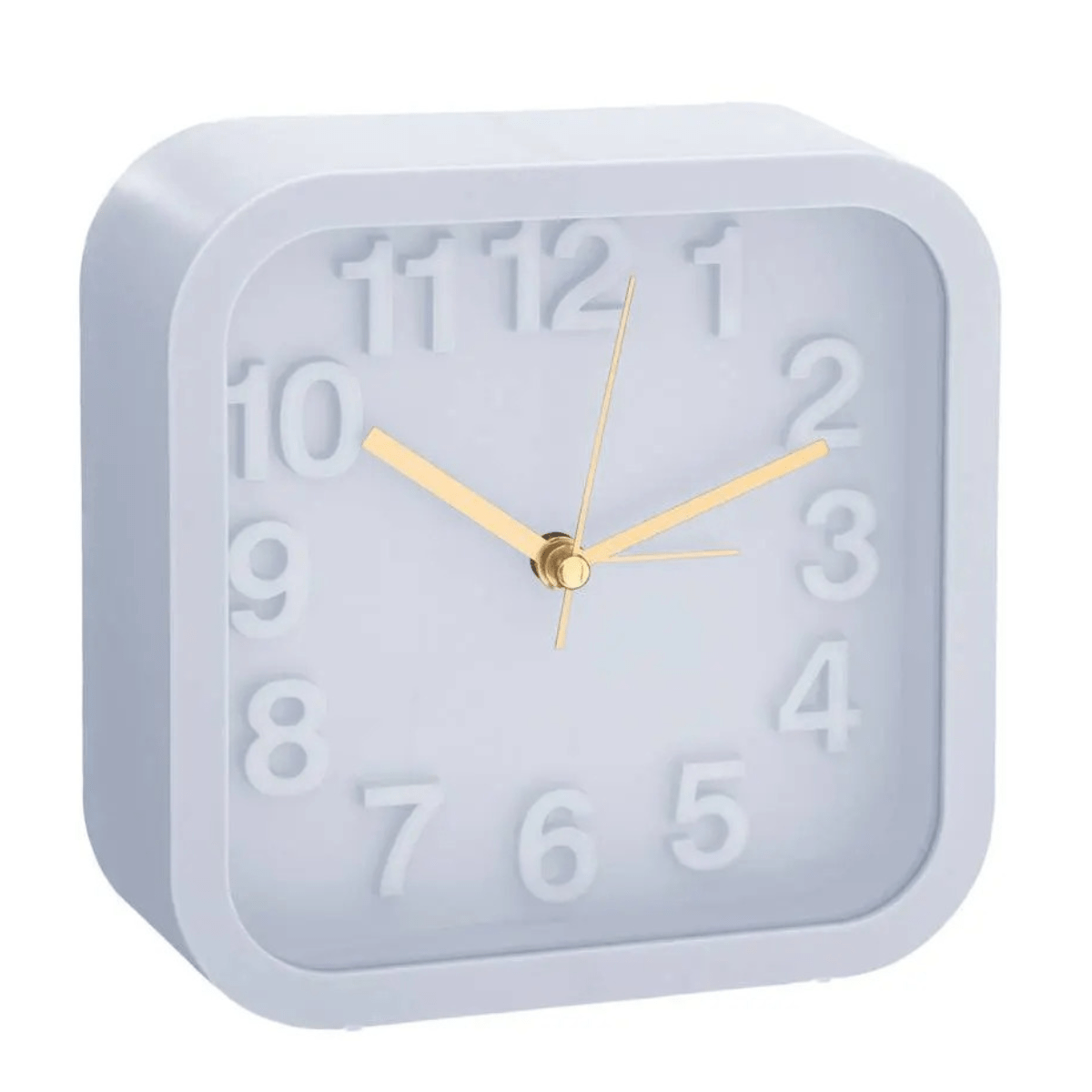 Réveil design Baclinos carré Gris 13x13cm