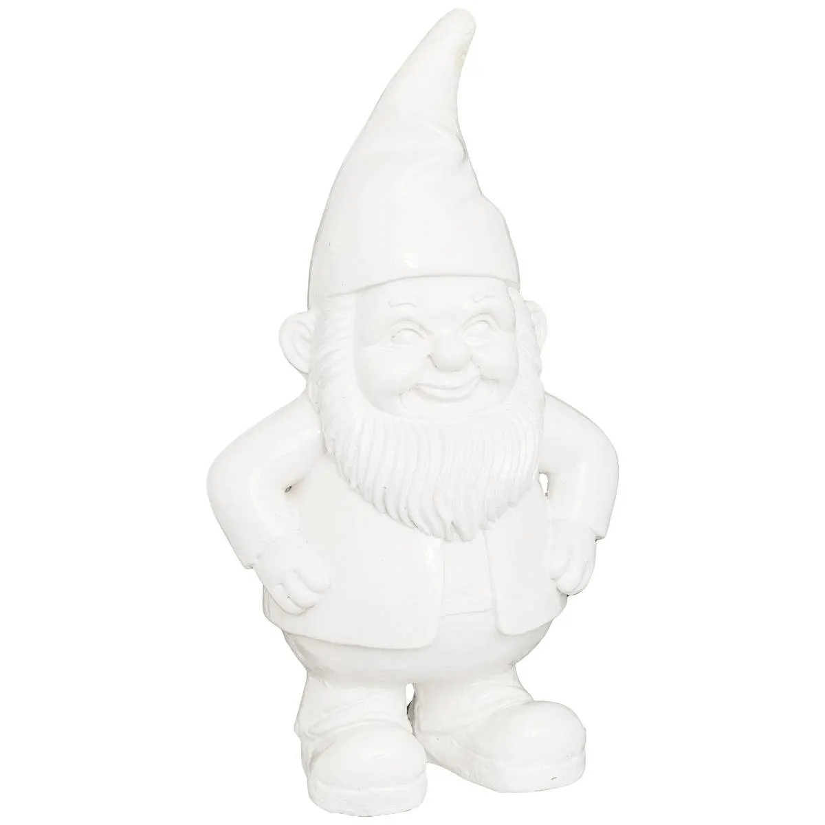 Statue résine Nain de Jardin Outdoor Bisano Blanc H42cm