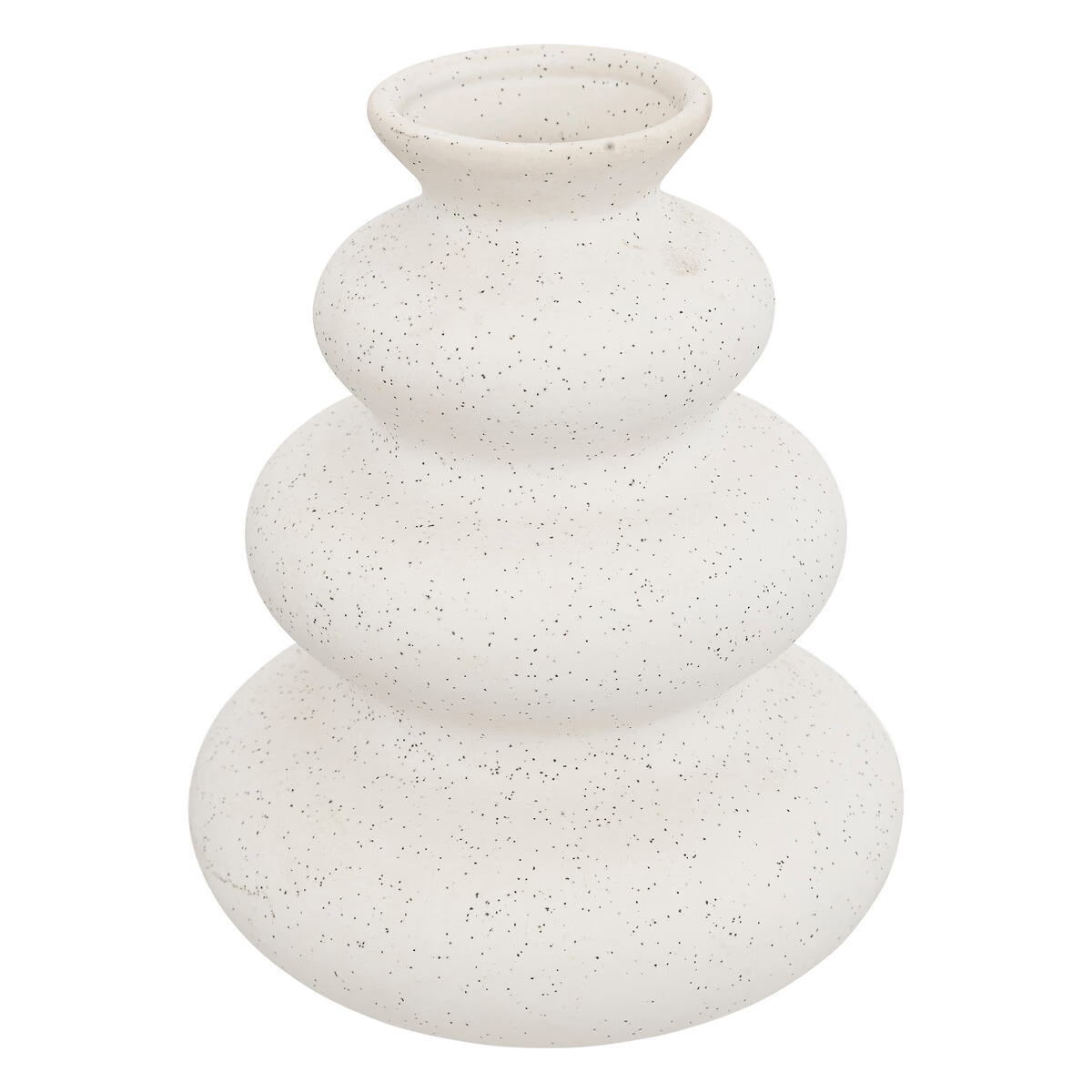 Vase design céramique Hopinas sablé Blanc H20cm