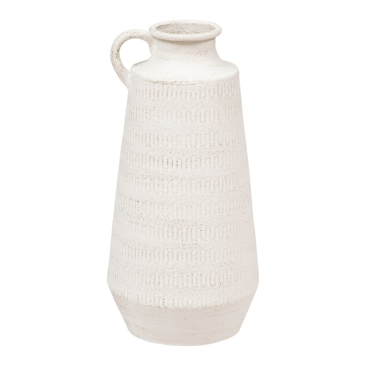 Vase pichet métal Soupakis Blanc H41cm