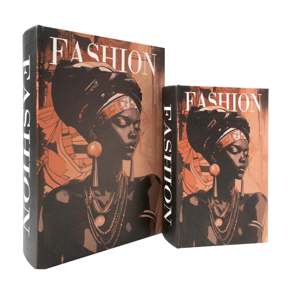 Boite Livre bois Fashion Ethnique