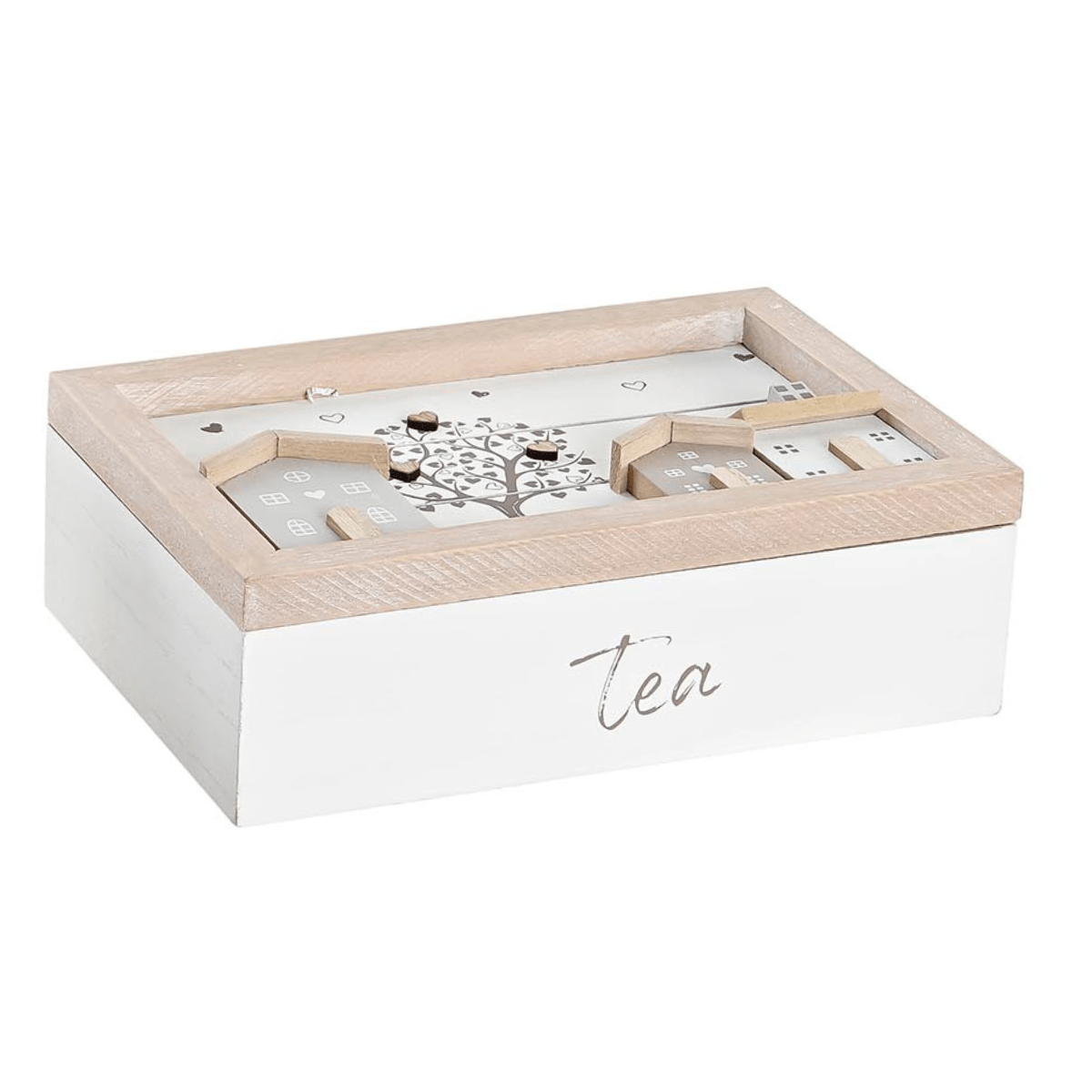 Boite à Thé ou Tisane bois scandinave Pekkiles Blanc