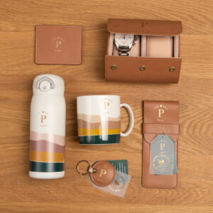 Boîte à montres similicuir Bonosa – The Best Papa Marron