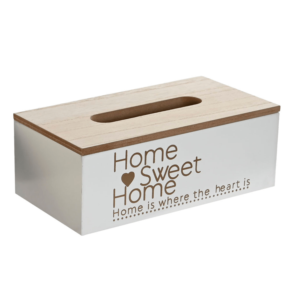 Boite à mouchoirs Bois Isnas - Home Sweet Home Blanc