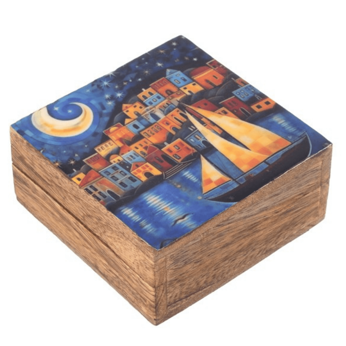 Boite bois manguier Petites Maison Airhis 10x10cm