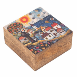 Boite bois manguier Petites Maison Haolas 10x10cm