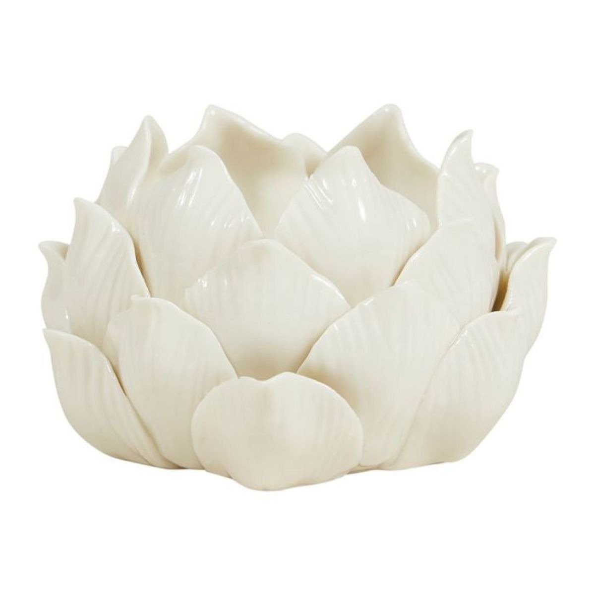 Bougeoir céramique blanc Chalione Nenuphar