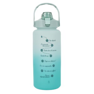 Bouteille motivation graduée 2L Teresane Vert