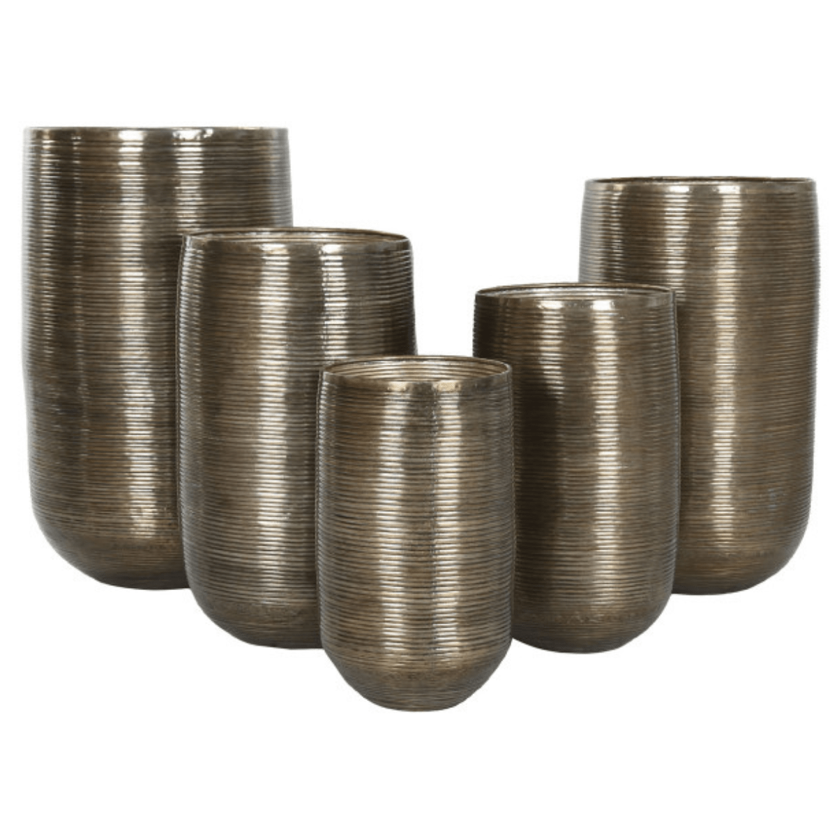 Cache-pot Aluminium Votinusa Doré vieilli