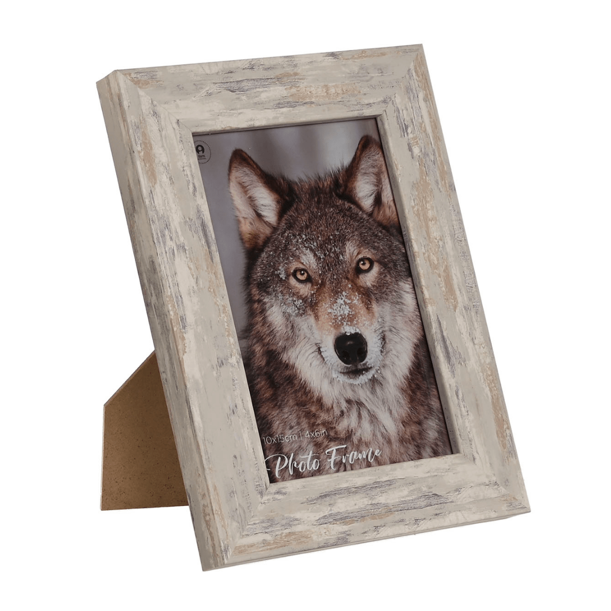 Cadre photo bois et verre Kangnang Beige 10x15cm