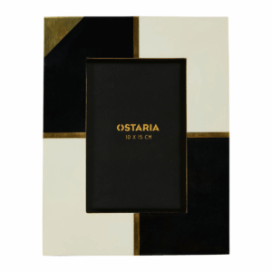 Cadre photo effet marbre Noir et Blanc Cyphionas 10x15cm