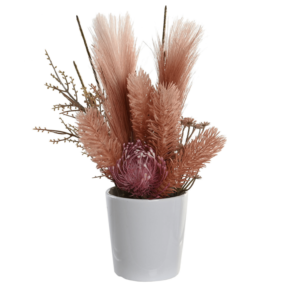 Composition Plante Artificielle Quintina Rose H36cm