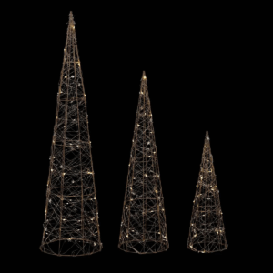 Cône lumineux métal Elverum Doré