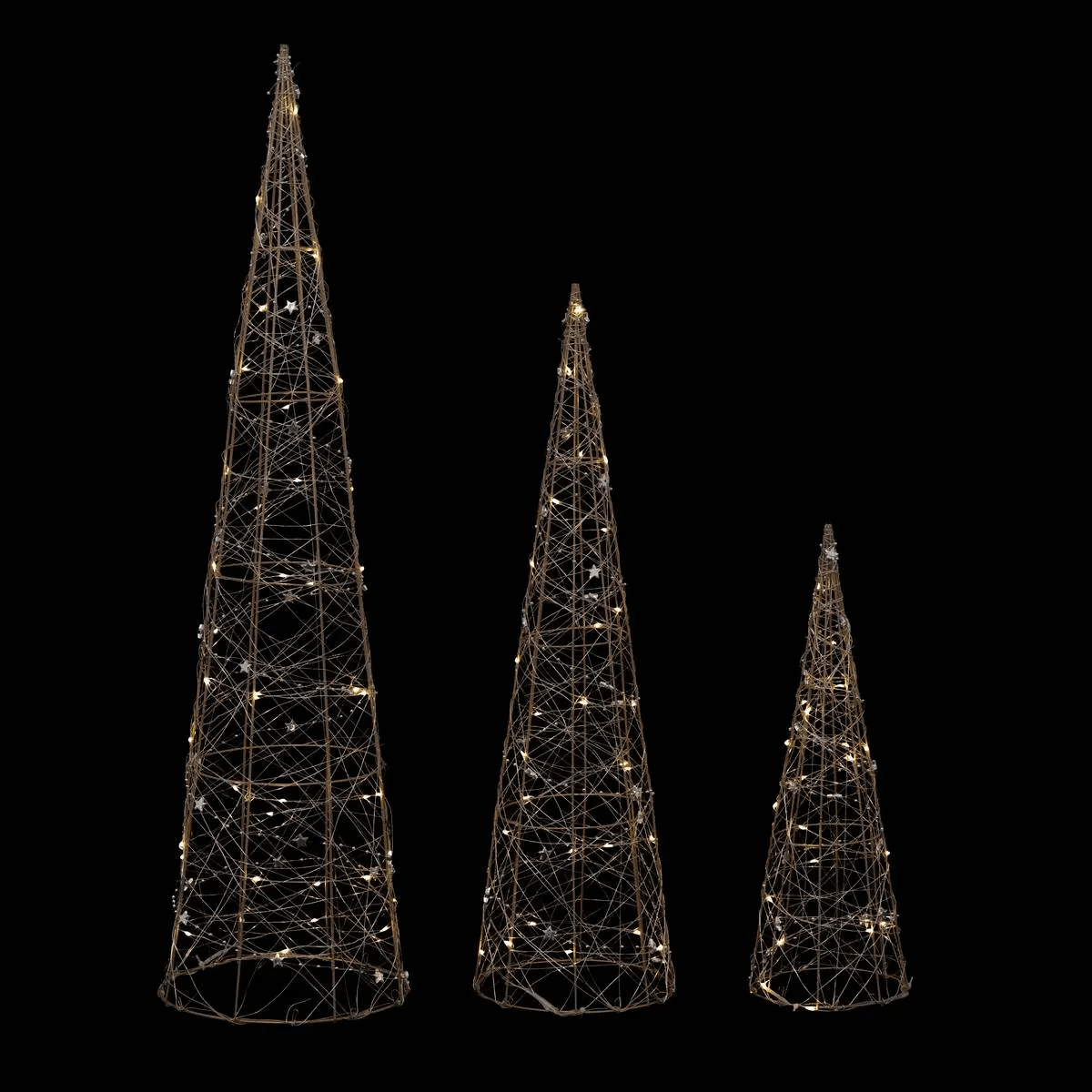 Cône lumineux métal Elverum Doré