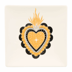 Coupelle blanche Lauviah Ex-voto Doré et Noir