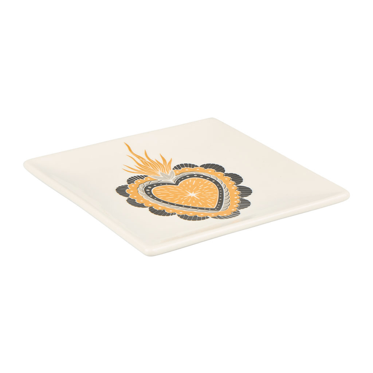 Coupelle blanche Lauviah Ex-voto Doré et Noir