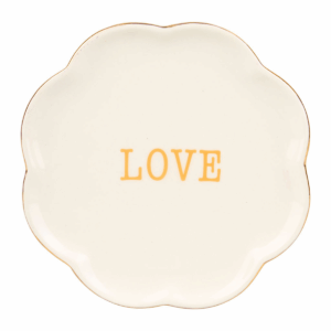 Coupelle fleur blanche Nalyna Love Doré