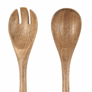 Couverts à salade bois manguier Tomika Exotique 33cm