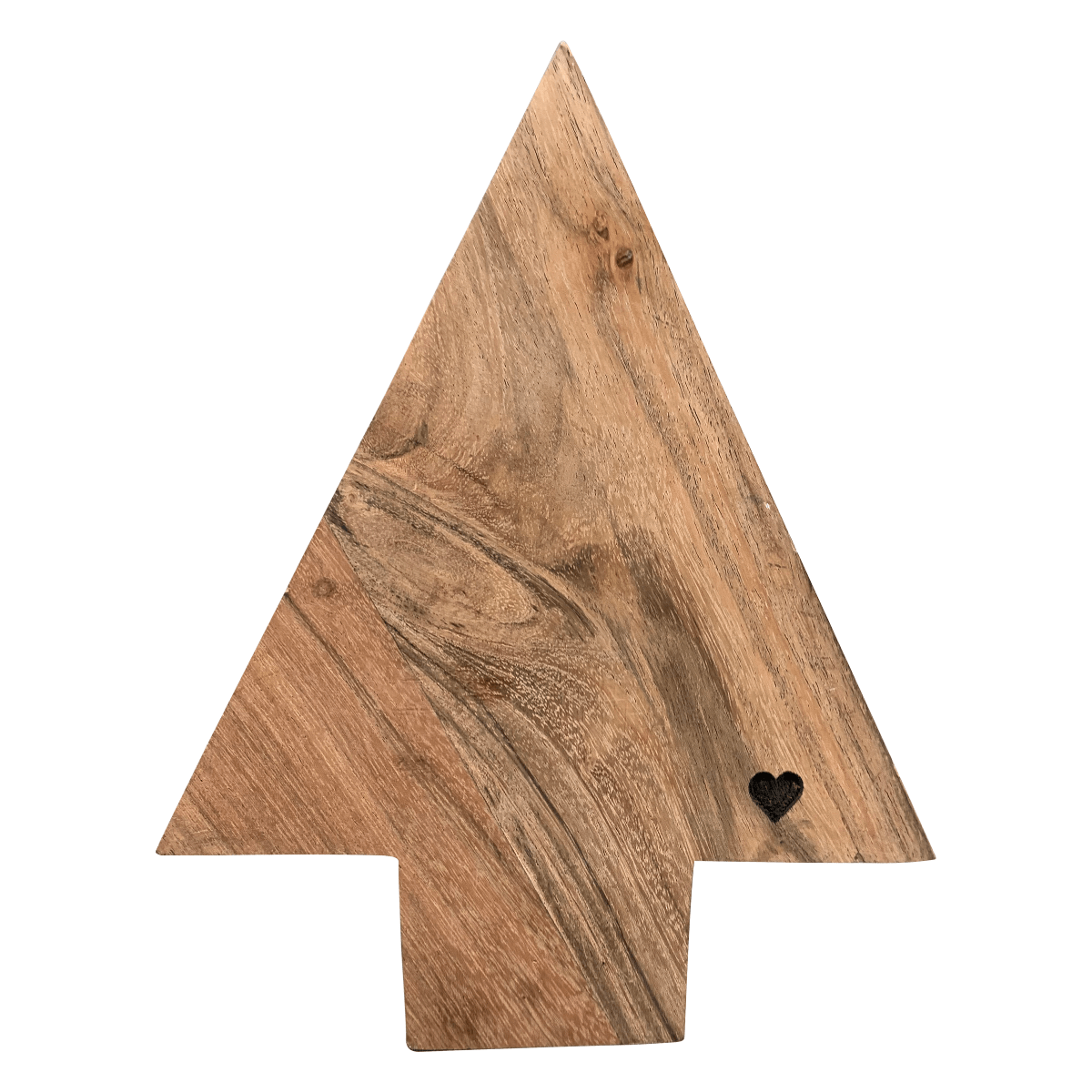 Déco Noël Sapin bois naturel Cœur Eirantansk H22cm