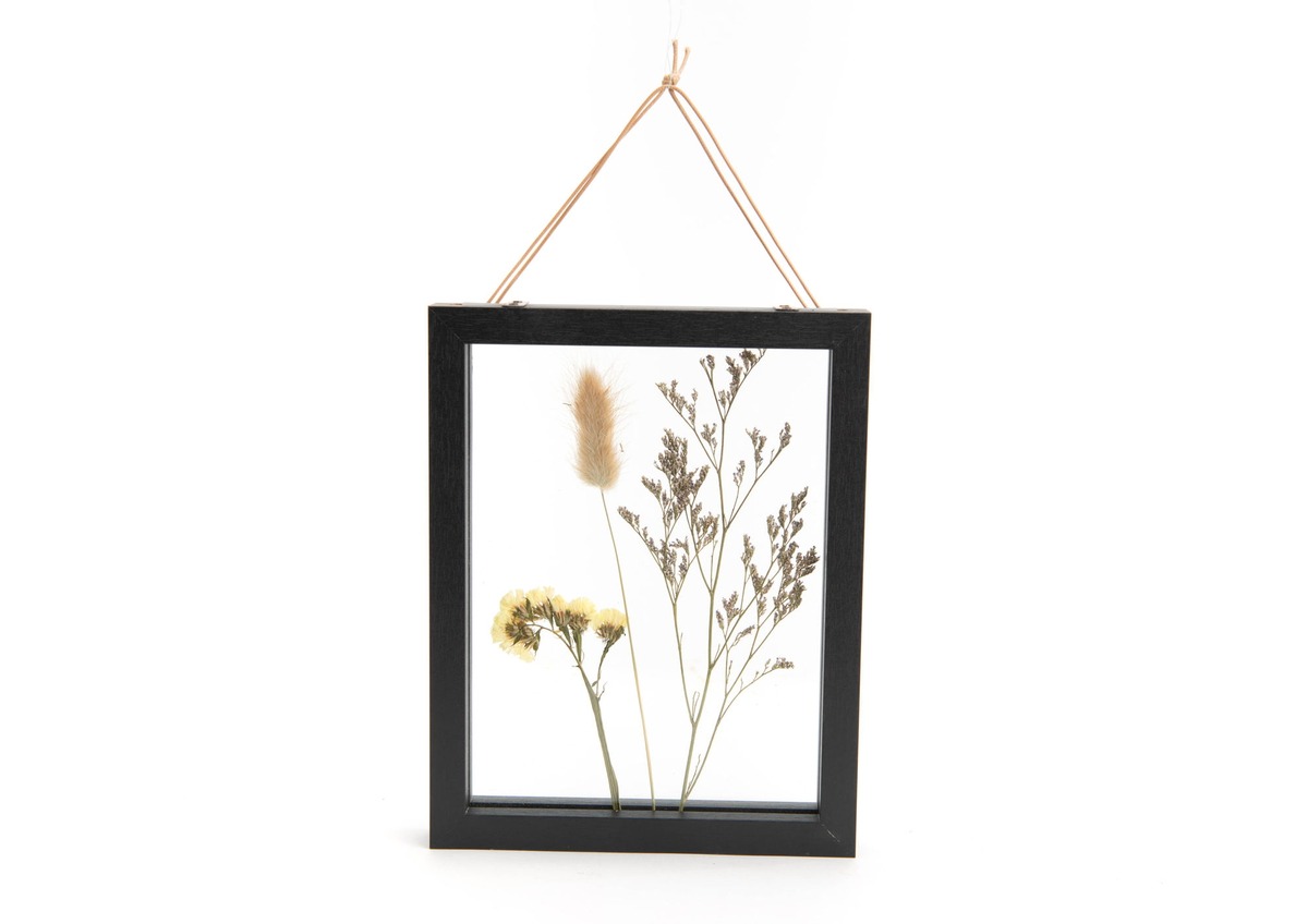 Décoration murale Bois et Fleurs séchées Paynisa 23x18cm