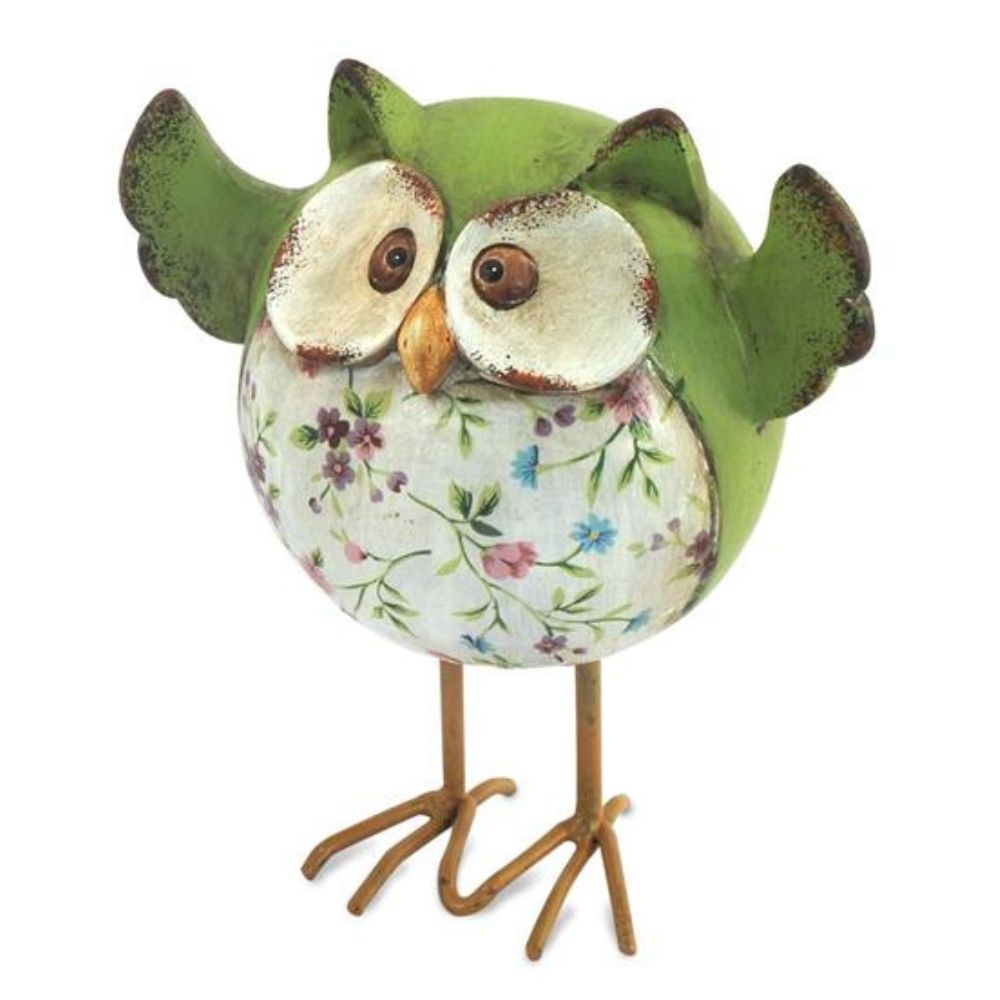 Figurine résine Hibou Volten Vert