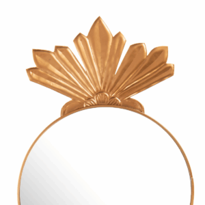 Miroir rond métal doré Ex-Voto Gabriel