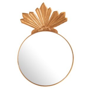 Miroir rond métal doré Ex-Voto Gabriel