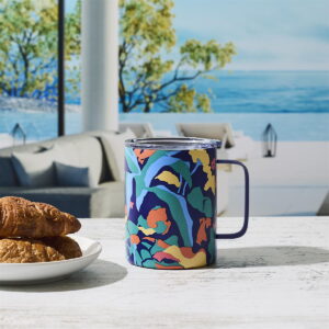 Mug de transport inox Fleurs Sacramento 35CL