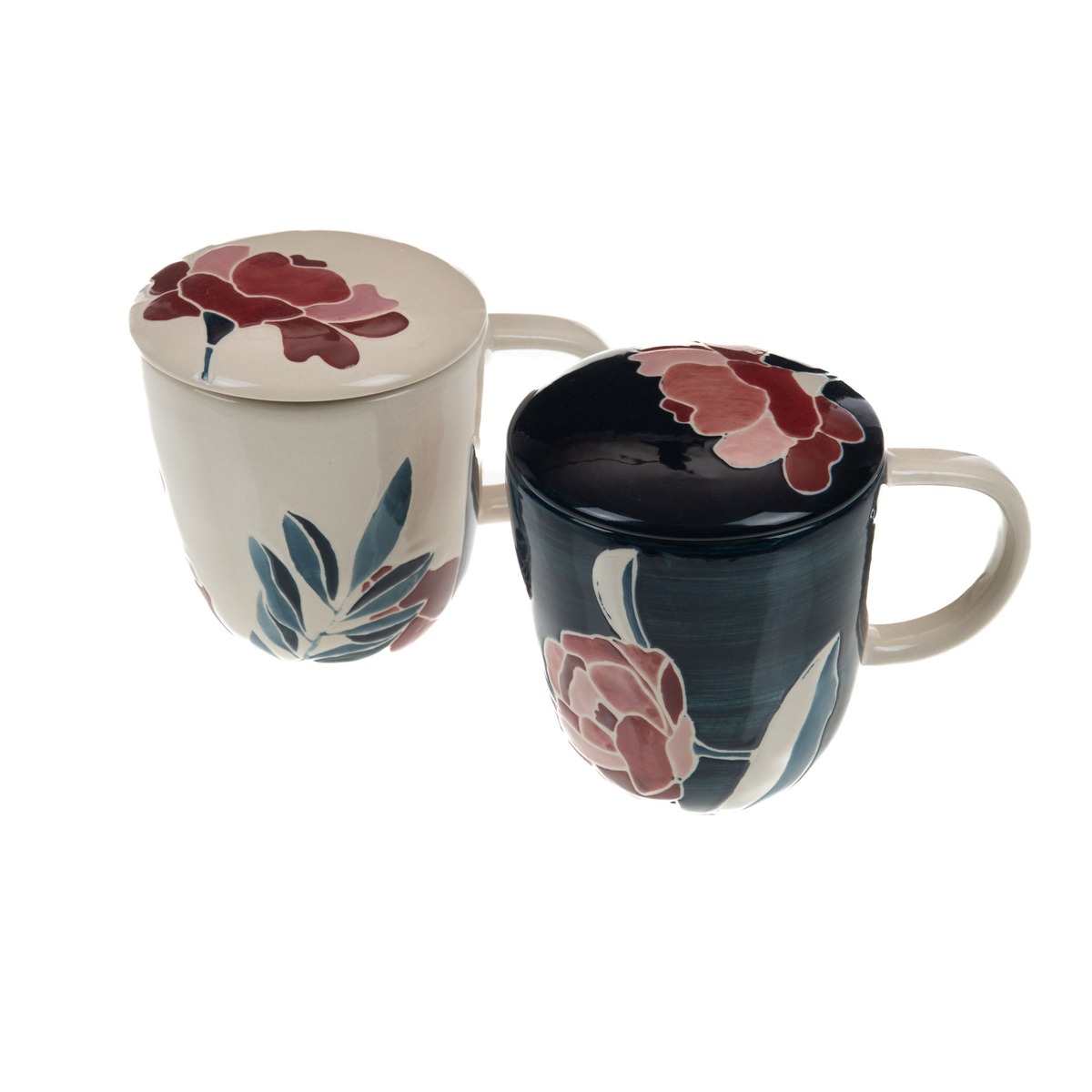 Mug en grès et Filtre fleurs Anilisane 320ml