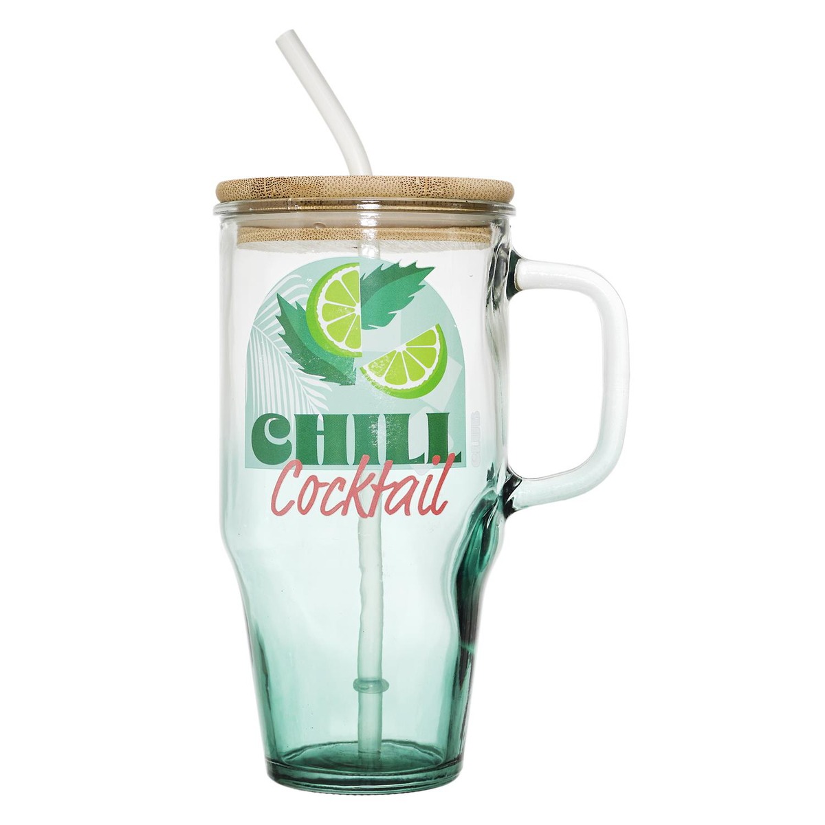 Mug en verre paille Miami 65CL - Chill Cocktail