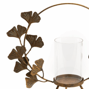 Photophore métal Cistane Gynko Bronze 34x29cm