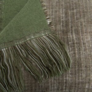 Plaid acrylique Richmond Vert et Marron 170x130cm