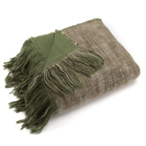 Plaid acrylique Richmond Vert et Marron 170x130cm