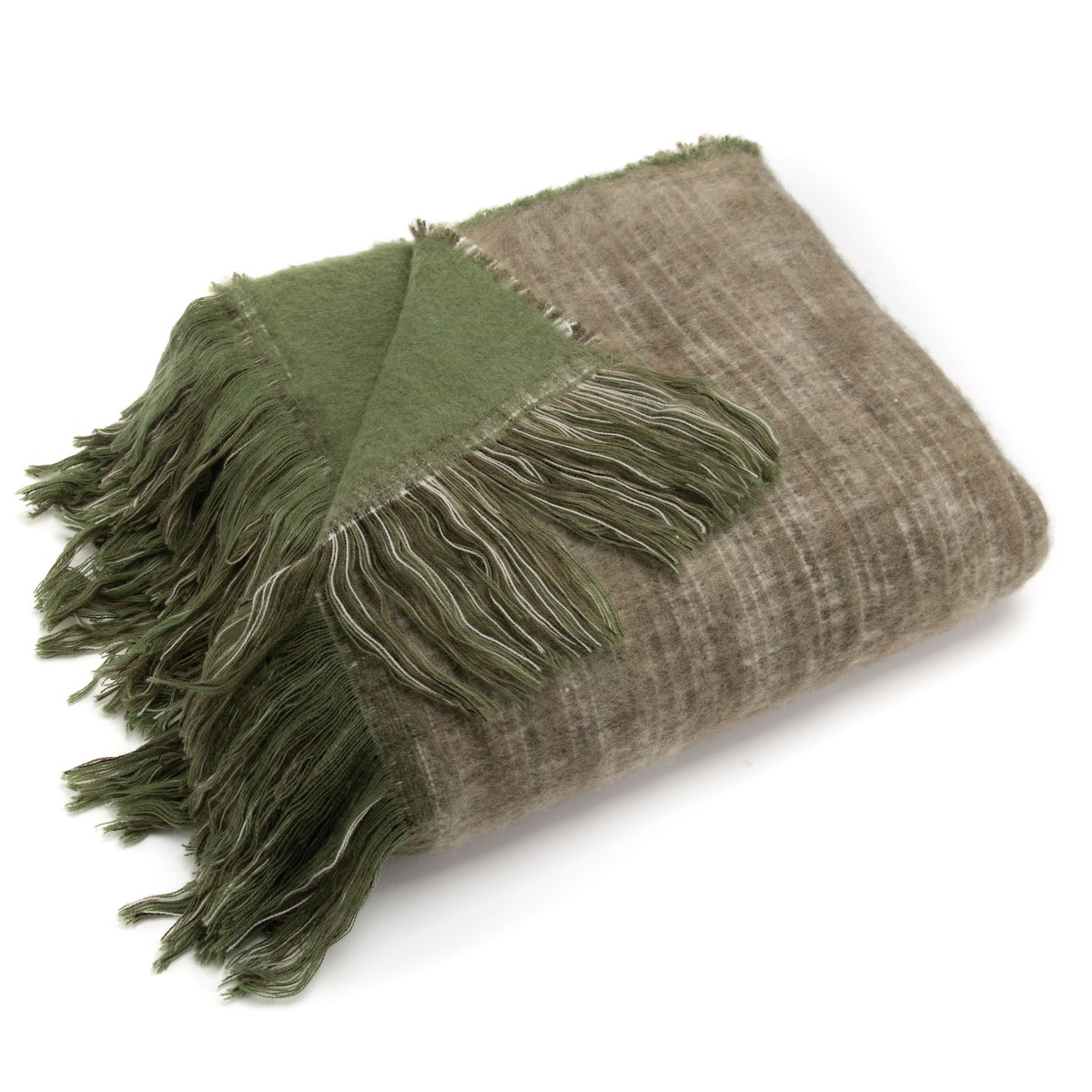 Plaid acrylique Richmond Vert et Marron 170x130cm