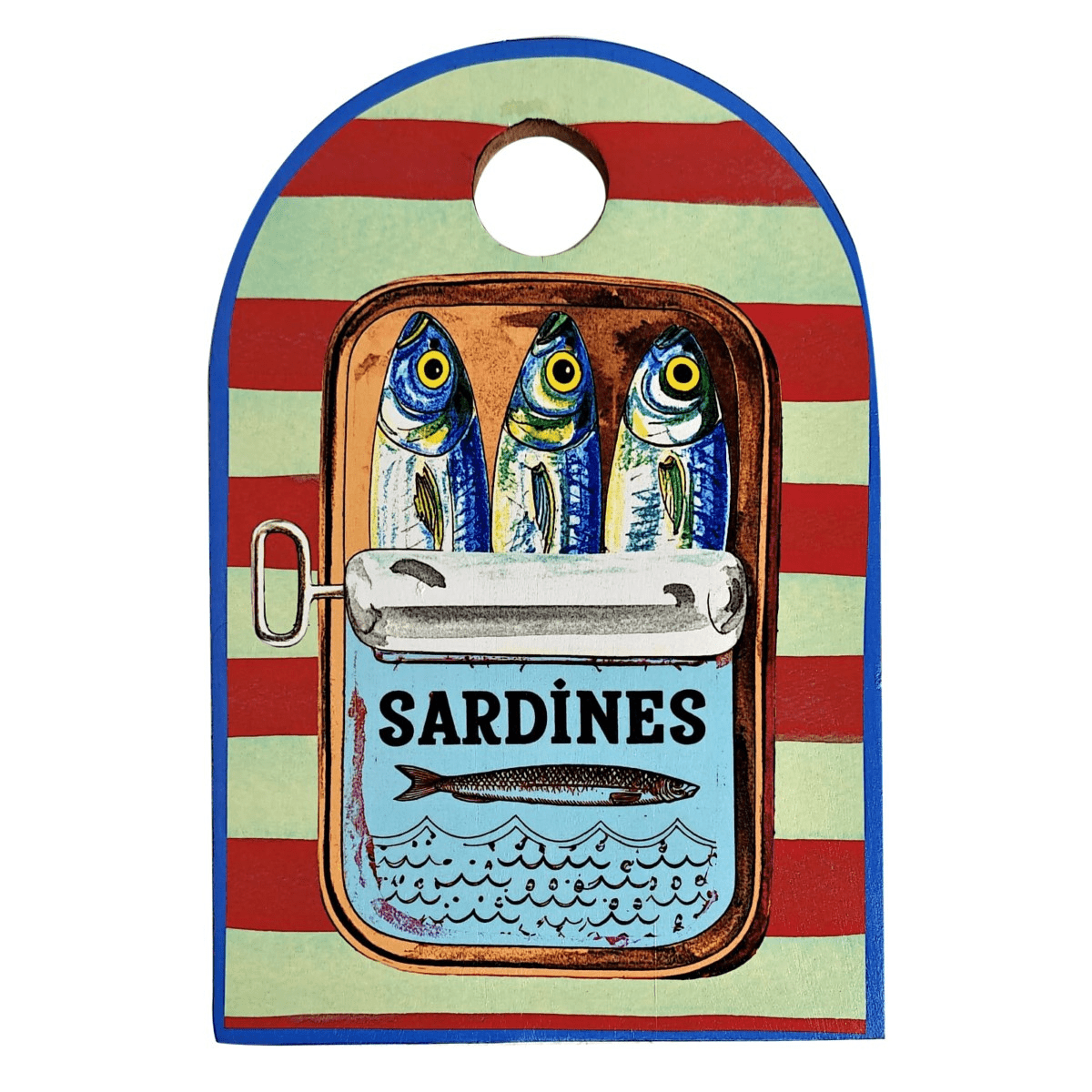 Planche à découper bois Legua Sardines Rouge