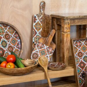 Planche à découper bois Manguier Glaris Multicolore 30x15cm