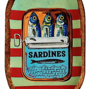 Plateau bois Legua Sardines Rouge 25x15cm