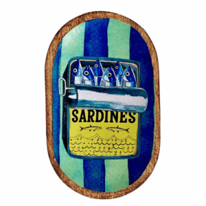 Plateau bois Salgado Sardines Bleu 25x15cm