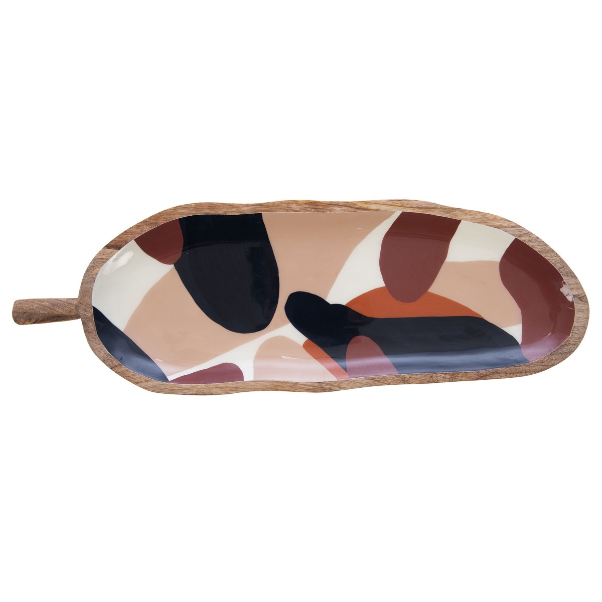 Plateau feuille bois manguier Kidamo Marron L50cm